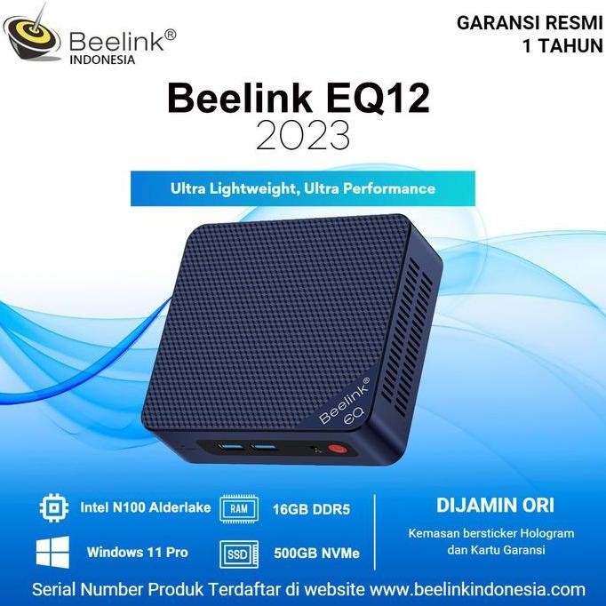 Beelink EQ12 N100 Intel Alderlake Gen12 16/500GB NVMe Windows 11 Pro