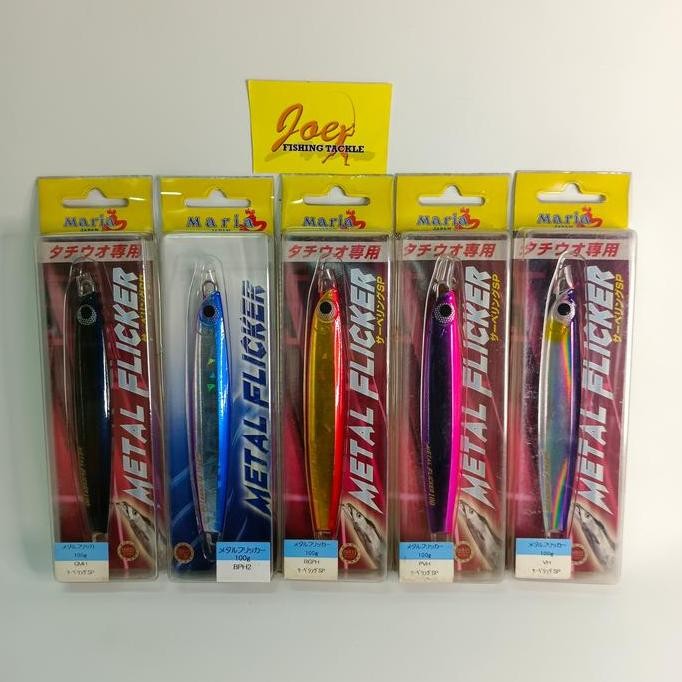 Tersedia Maria Metal Flicker 100 Gram Metal Jig Original Umpan Pancing Jigging