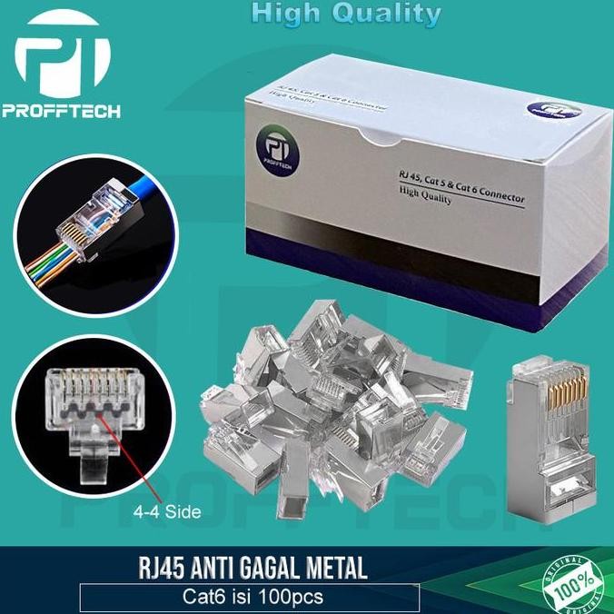 Terlaris Connector RJ45 Cat6 Besi metal shield Anti Gagal SALE
