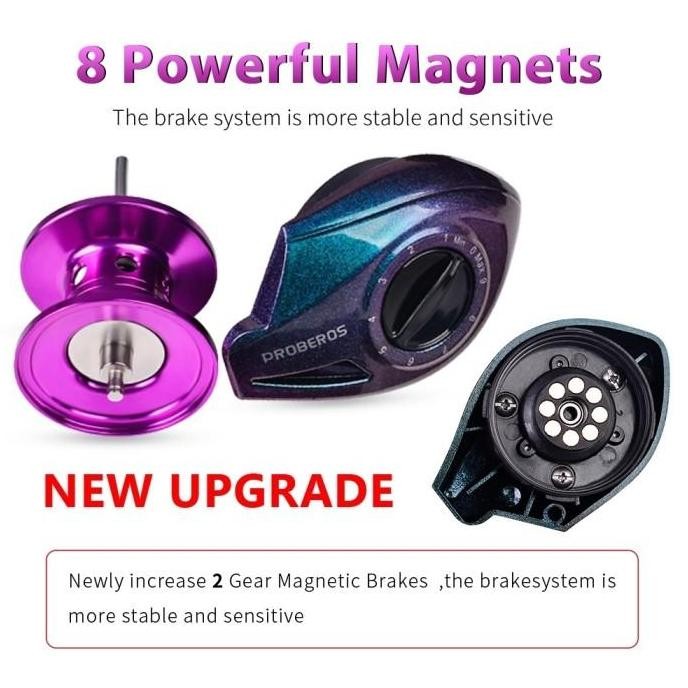 Tersedia Reel BC Proberos Right handle Ratio 7.2 pancing baitcasting handle kanan