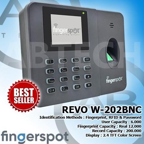 Mesin Absensi Fingerspot Revo W-202Bnc Wifi Dan Battery