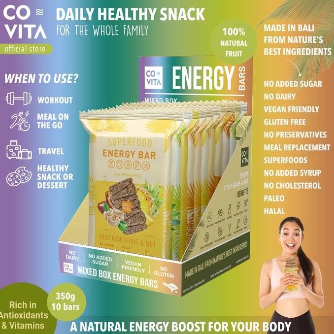 

Covita Superfood Energy Bars Box - Mixed Box Fruit & Nut Bars (10Pcs)