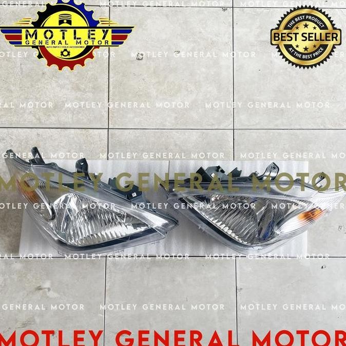LAMPU DEPAN HEAD LAMP HEADLAMP LAMPU UTAMA AVANZA XENIA VVTI 2007 2008 2009 2010 2011 ORIGINAL MERK 