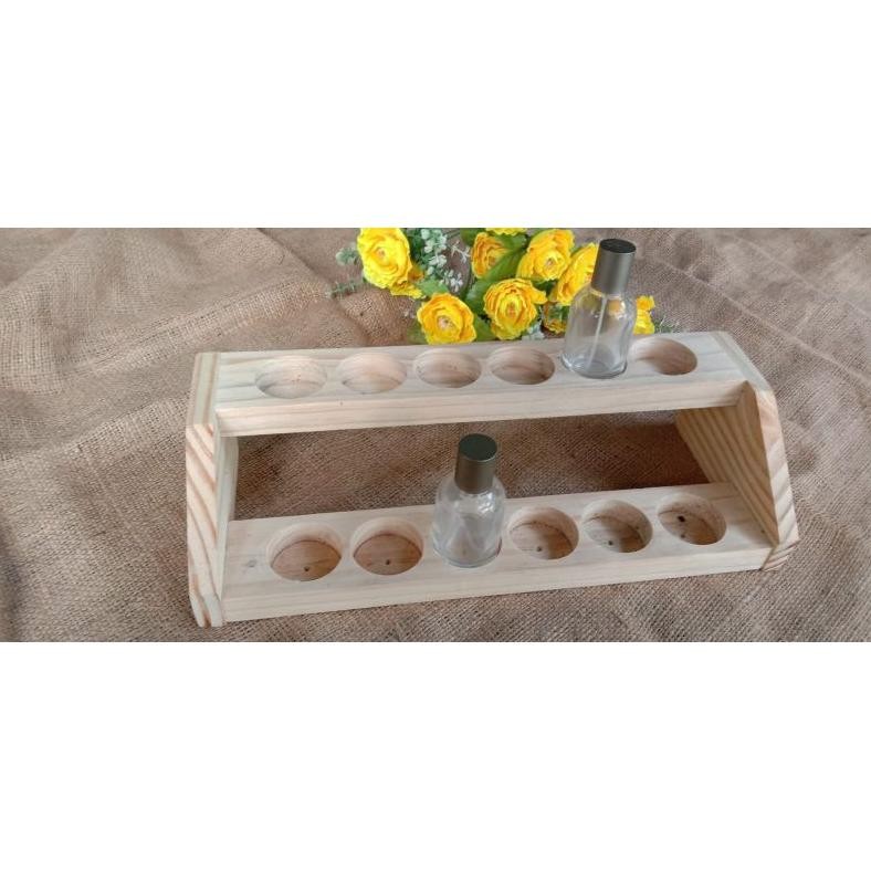 VIRAL tatakan parfum lelabo 30ml, stand tingkat botol lelabo 30ml, holder kayu lelabo 30ml ah