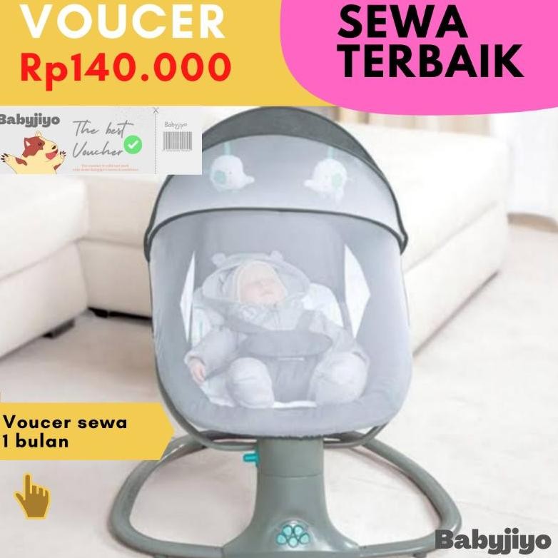 Bouncer baby swing Snuggli ayunan otomatis (voucer sewa terbaik) AST