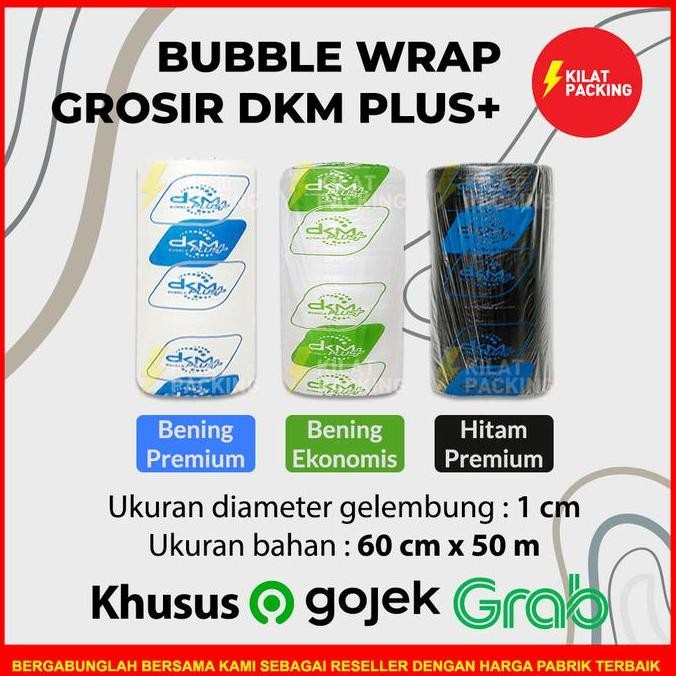 

ready stock BUBBLE WRAP 60CM X 50M PREMIUM TEBAL DELKOMAS DKM PLUS TERMURAH SATUAN