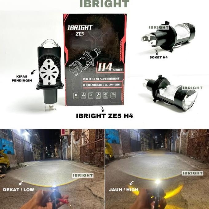 IBRIGHT - Lampu Utama H4 IBRIGHT ZE5 - IB-H4-ZE5