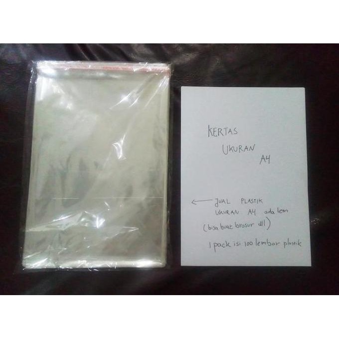 

ready stock Plastik A4 ada lem model OPP tipe ukuran 21.5 x 30 cm brosur arsip dll