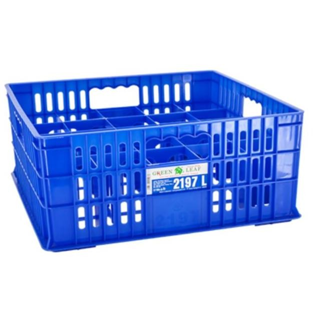 Green Leaf 2197 L Container Gelas 25 Sekat Krat Plastik Lubang Holes