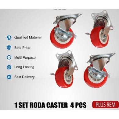 (Expert) Roda caster Aksesoris Booth Portable