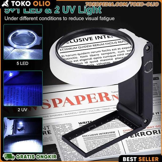 

Kaca Pembesar 6X 25X Lampu Led Sinar Uv Lipat