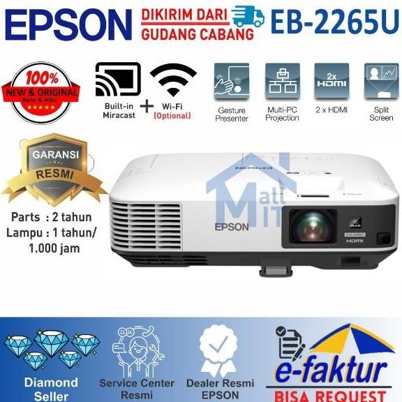 PROYEKTOR EPSON EB-2265U EB2265U 2265U EB 2265 U WUXGA GARANSI RESMI