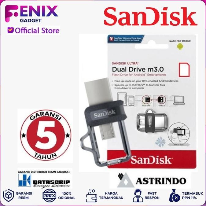 NEW SanDisk FlashDisk OTG 64Gb USB 3 - Flash Disk 64Gb OTG - SDDD3 64 Gb