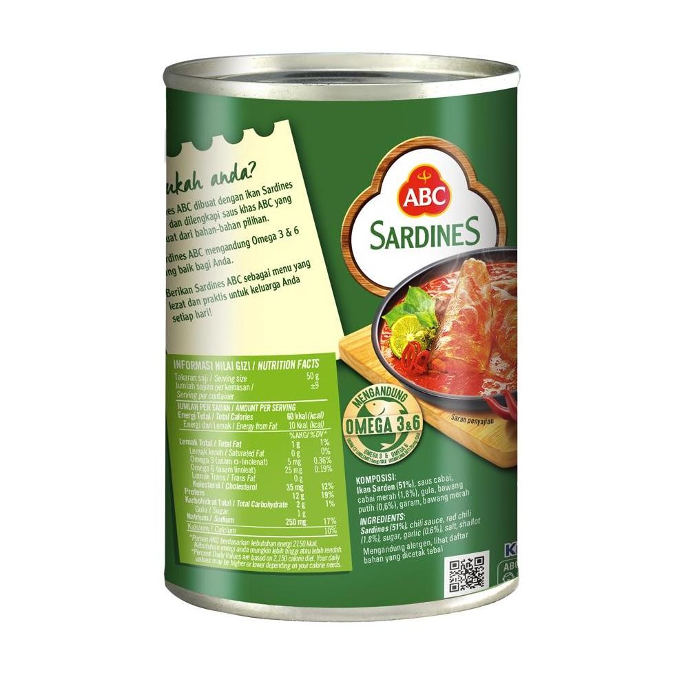 

ready ABC Sarden Saus Cabai 425 gr - Multipack 6 pcs murah