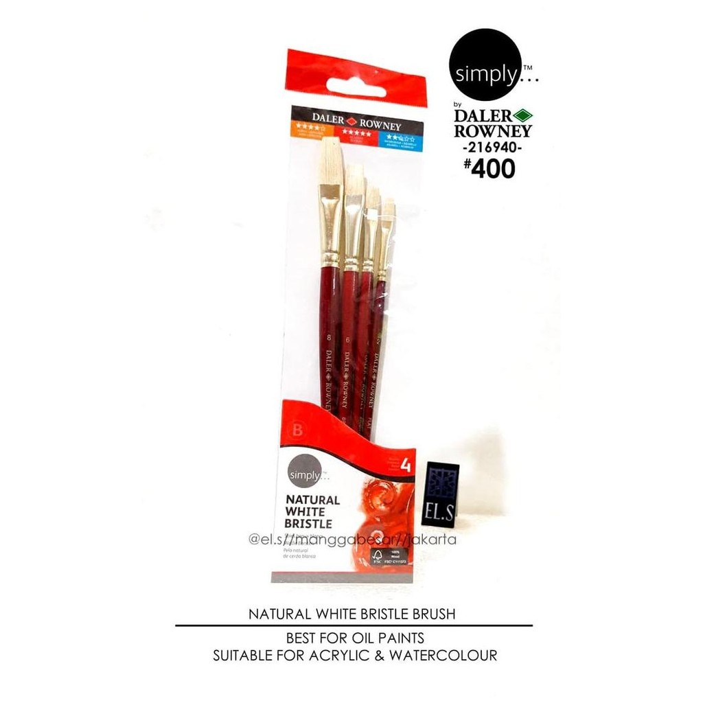 

ready Daler Rowney Simply Brush Set 400 Bristle