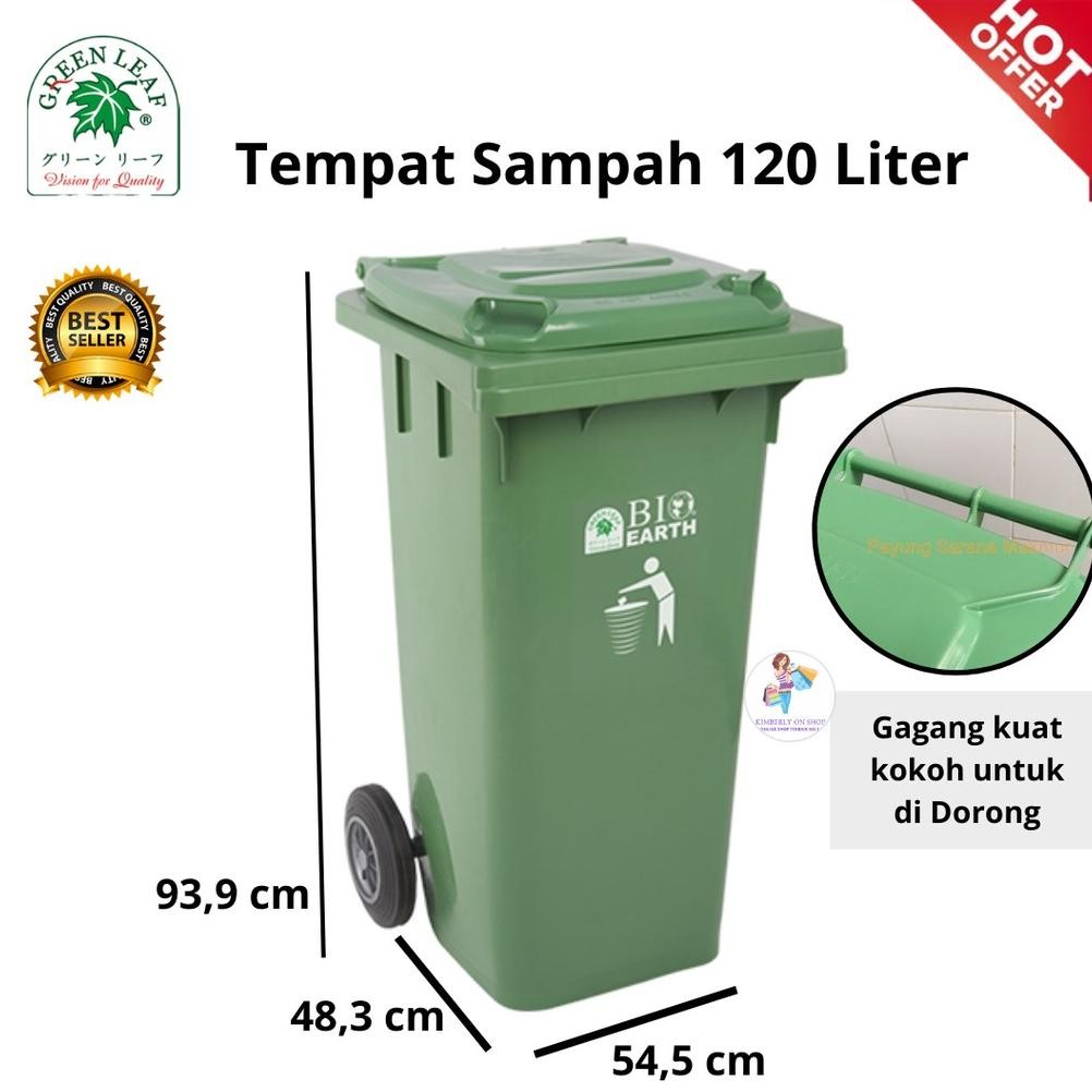 Tempat Sampah Bio 120 Liter Green Leaf 2012 Stock