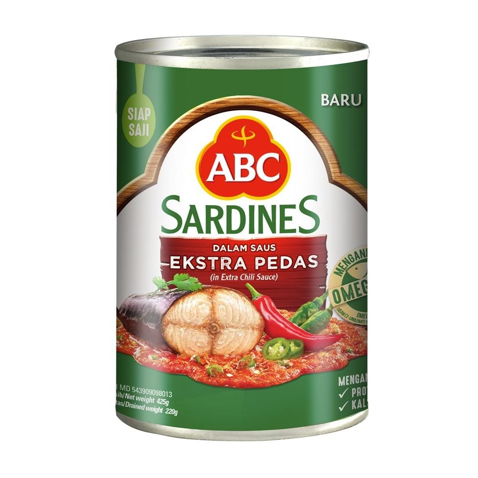 

ready ABC Sarden Saus Extra Pedas 425 g murah
