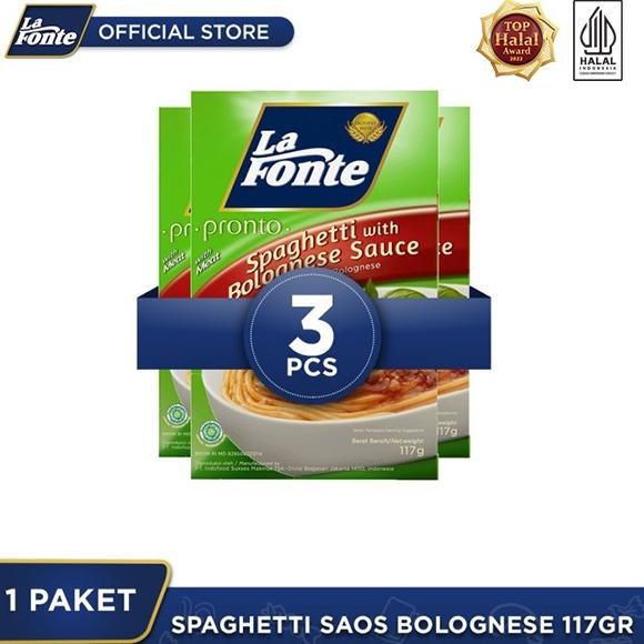 

ready 3 PCS - LaFonteSpaghetti Saos Bolognese 117 Gr murah