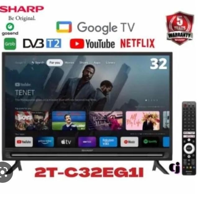 new  TV LED SHARP AQUOS 32 INCH GOOGLE TV ANDROID TV SMART TV DIGITAL 2T-C32GH3000i C32GH3000i 32GH3