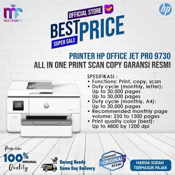Printer HP Office Jet Pro 9730 (Pengganti 7740)  All In One Original