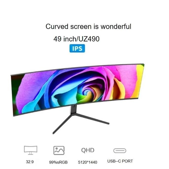 Zeuslap Monitor 49 Inch Curved Gaming Monitor computer OEM 49 inch ultrawide 5k 4k gaming monitor
