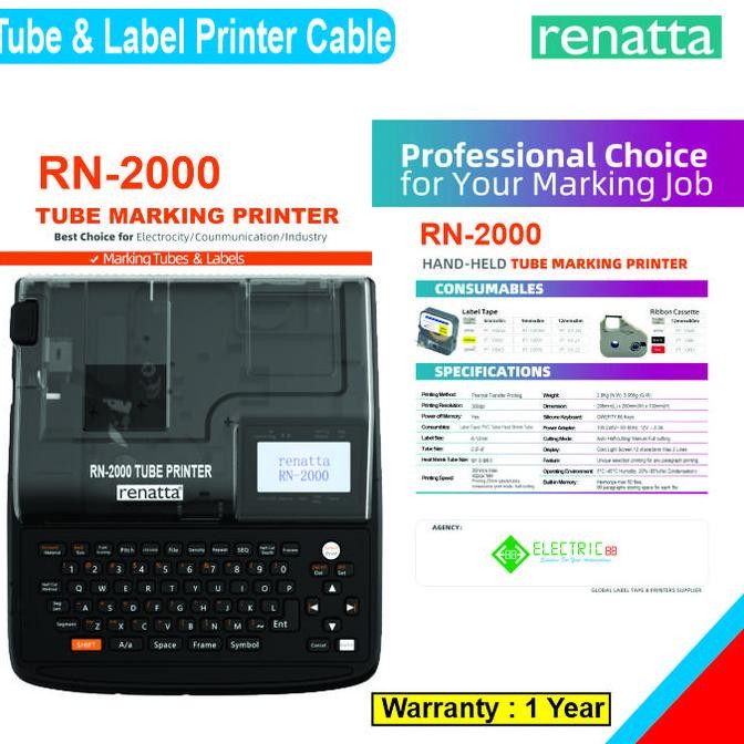 

Marker Tube & Label Printer renatta RN-2000
