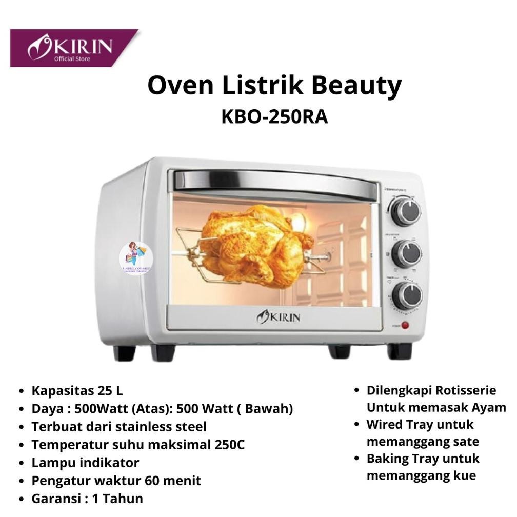 Kirin Oven Listrik Beauty 25 Liter Kbo-250Ra Stok