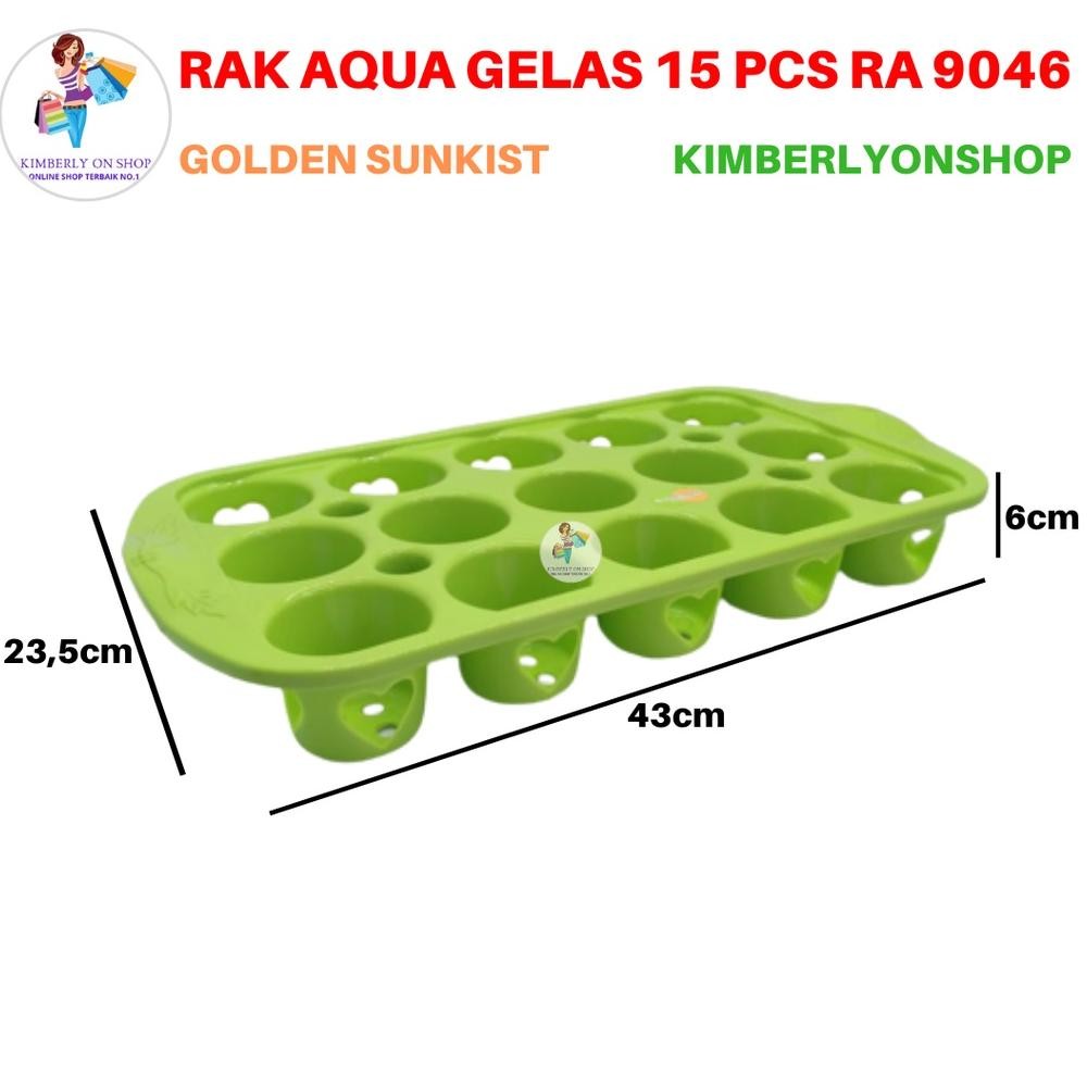 Rak Aqua Gelas Keranjang Aqua Plastik Rak Minuman Golden Sunkist Trending