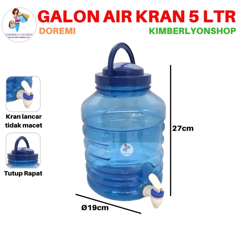 Galon Air Minum Galon Kran Dispenser Mini 5 Liter Doremi Viral