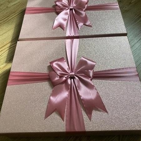 

ready stock KOTAK HAMPERS GLITTER PINK BOX HADIAH ULANG TAHUN