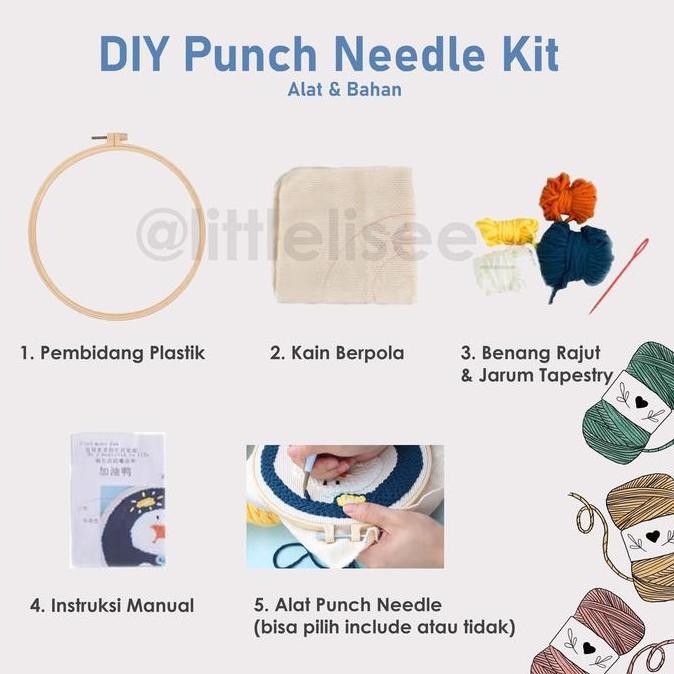 

DIY Punch Needle Kit (Kerajinan Tangan Menyulam) murah