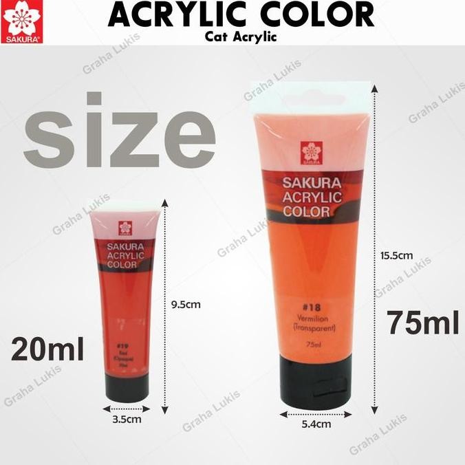 

ready Sakura Acrylic 20ml - Satuan ( Tersedia 57 Warna)