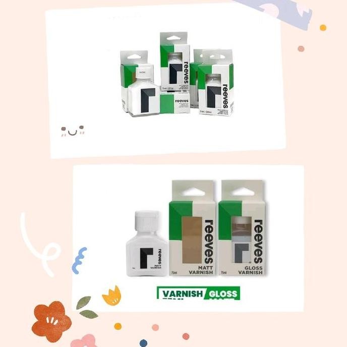 

ready REEVES ACRYLIC VARNISH MATT GLOSS EFFECT CAIRAN PERNIS PELINDUNG CAT AKRILIK