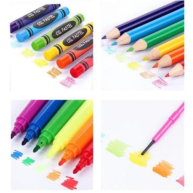 

ready Crayon Art Set 150 Pcs Pensil Warna Lengkap Alat Lukis Anak Krayon Anti Air Mainan Edukasi Anak Alat Mewarnai Lengkap
