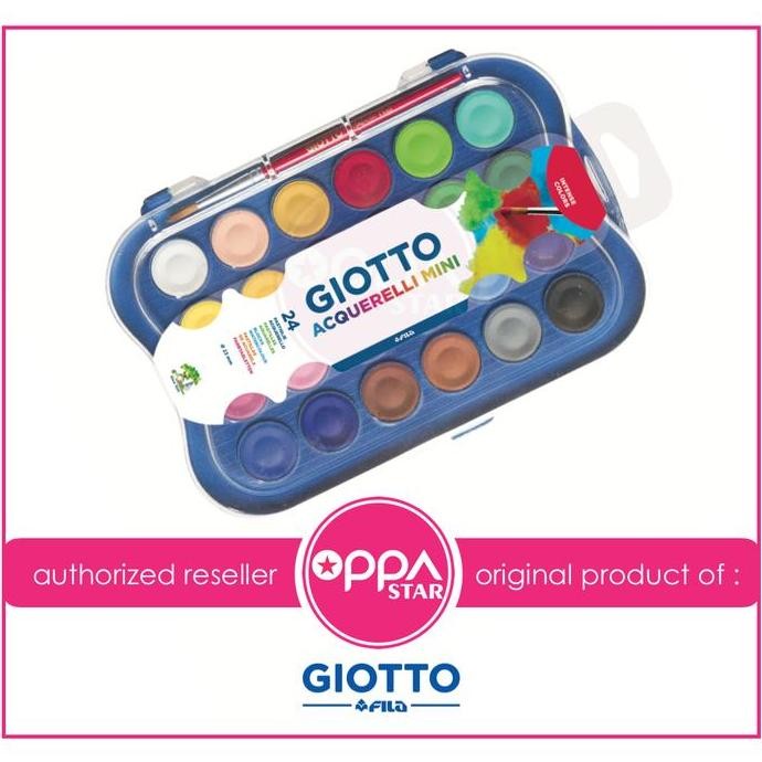 

ready Giotto Acquerelli mini set 24 warna Cat Air Watercolors block