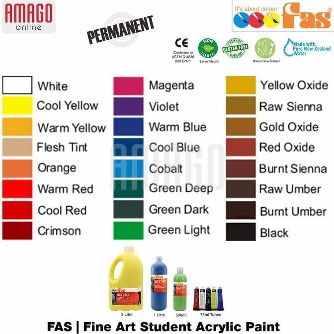 

ready FAS - STUDENT ACRYLIC PAINT - 2 LITER - WHITE