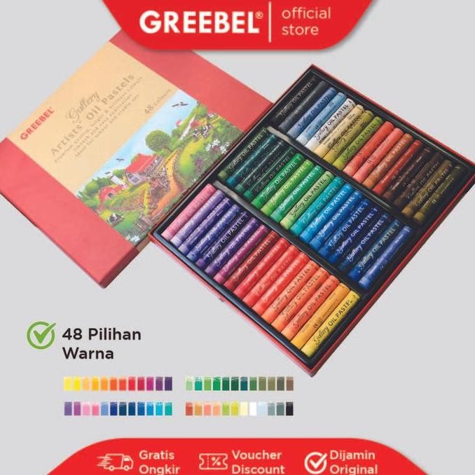 

ready Greebel Crayon Artist Oil Pastel 48 Warna