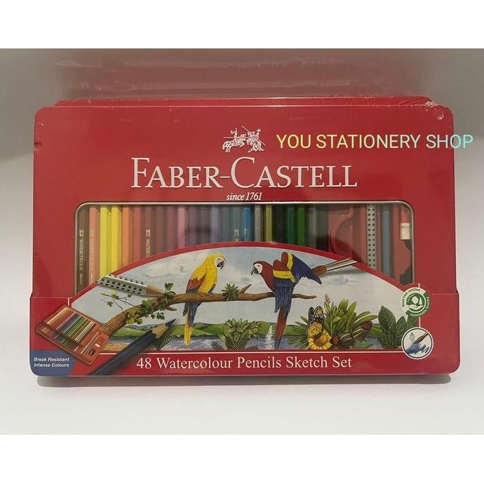 

ready Pensil Warna Faber Castell 48 Water Colour Kemasan Kaleng (Tin Case)