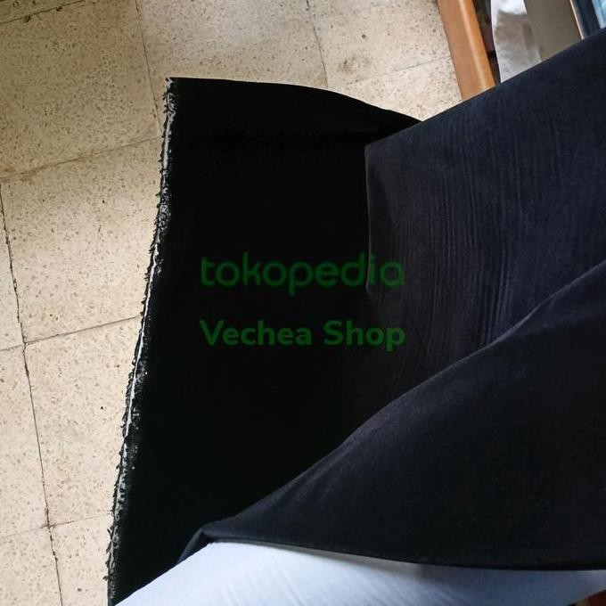 kain bludru hitam meteran murah