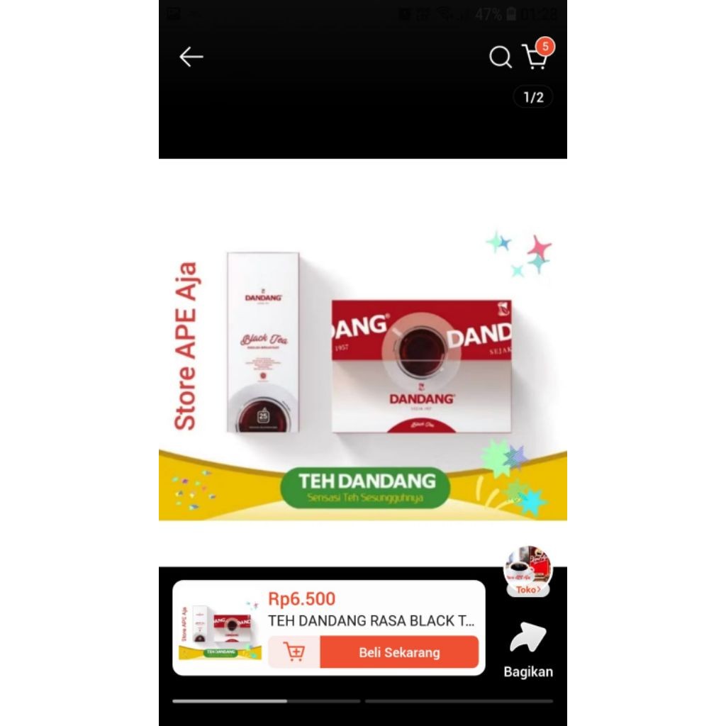 

TEA DANDANG RASA BLACK TEA [ 2gr X 25 Bags ]
