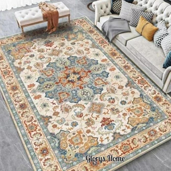 ready Karpet lantai anti slip, karpet import dekorasi, karpet bohe jumbo