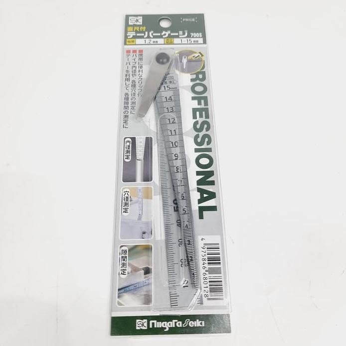

Taper Gauge 1 - 15 MM & Penggaris 15 CM NIGATA SEIKI SK-700S