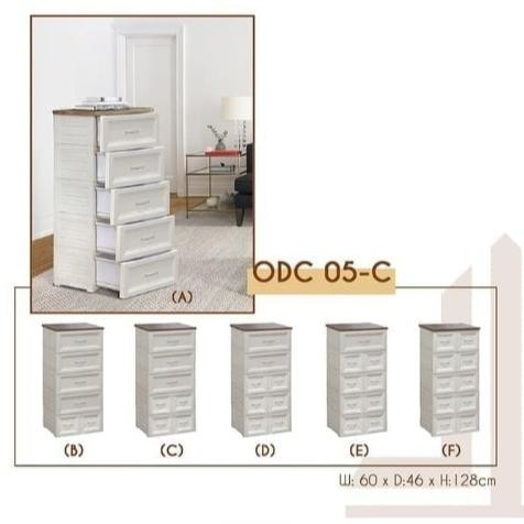 Lemari Plastik Laci Cabinet Susun 5 Classic Odc 05 C B Olymplast Ready