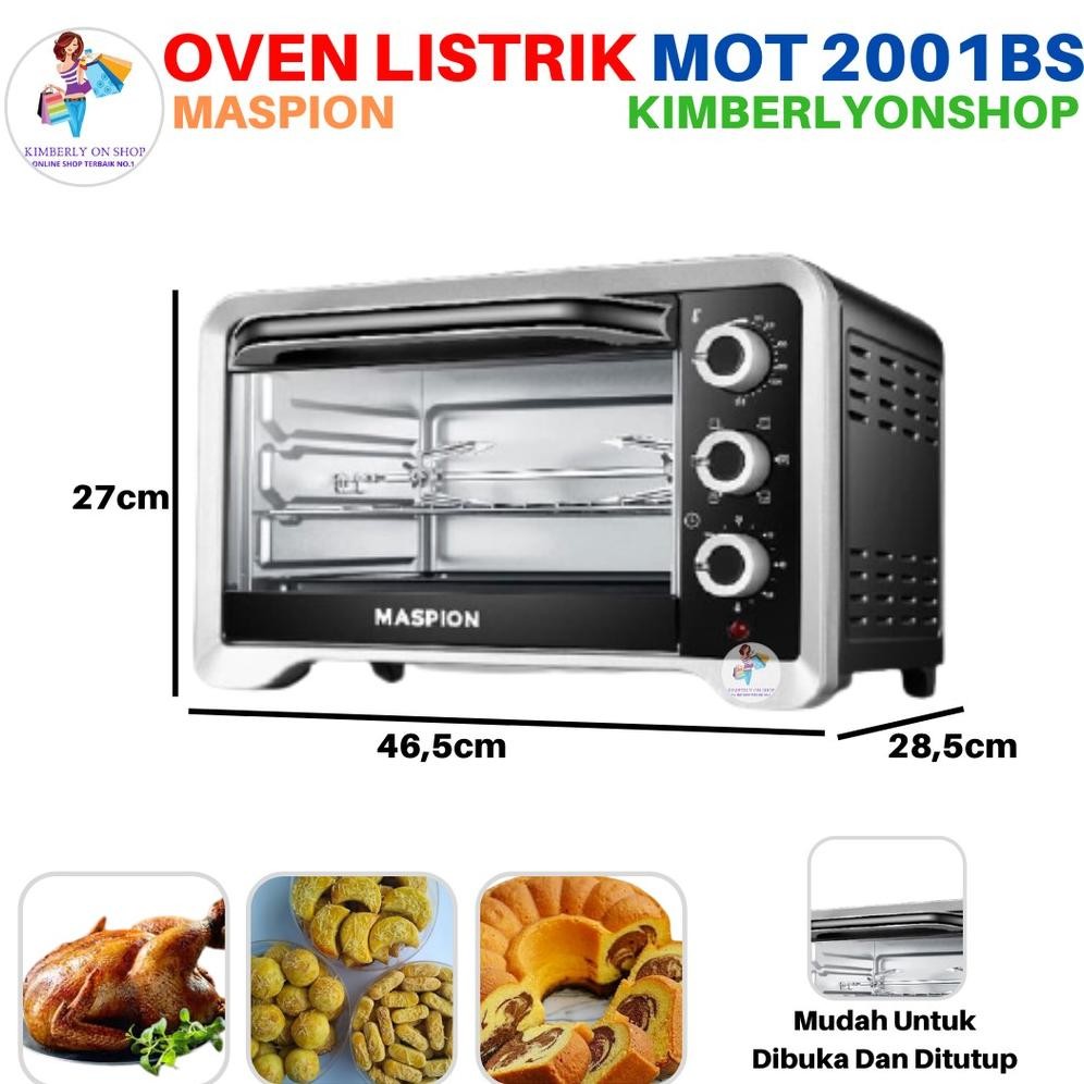 Oven Listrik Toaster 20 Liter Mot 2001Bs Maspion Ready Stok