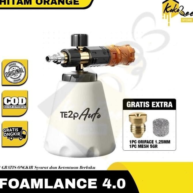 TE2P AUTO Snow Foam Lance 4.0 FREE MESH 5GR Dan ORIFICE 1.25 - Tabung Salju Tembakan Gun Mesin Jet C