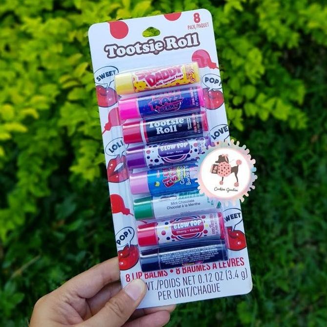 Tootsie Roll 8pc Flavored Lip Balm