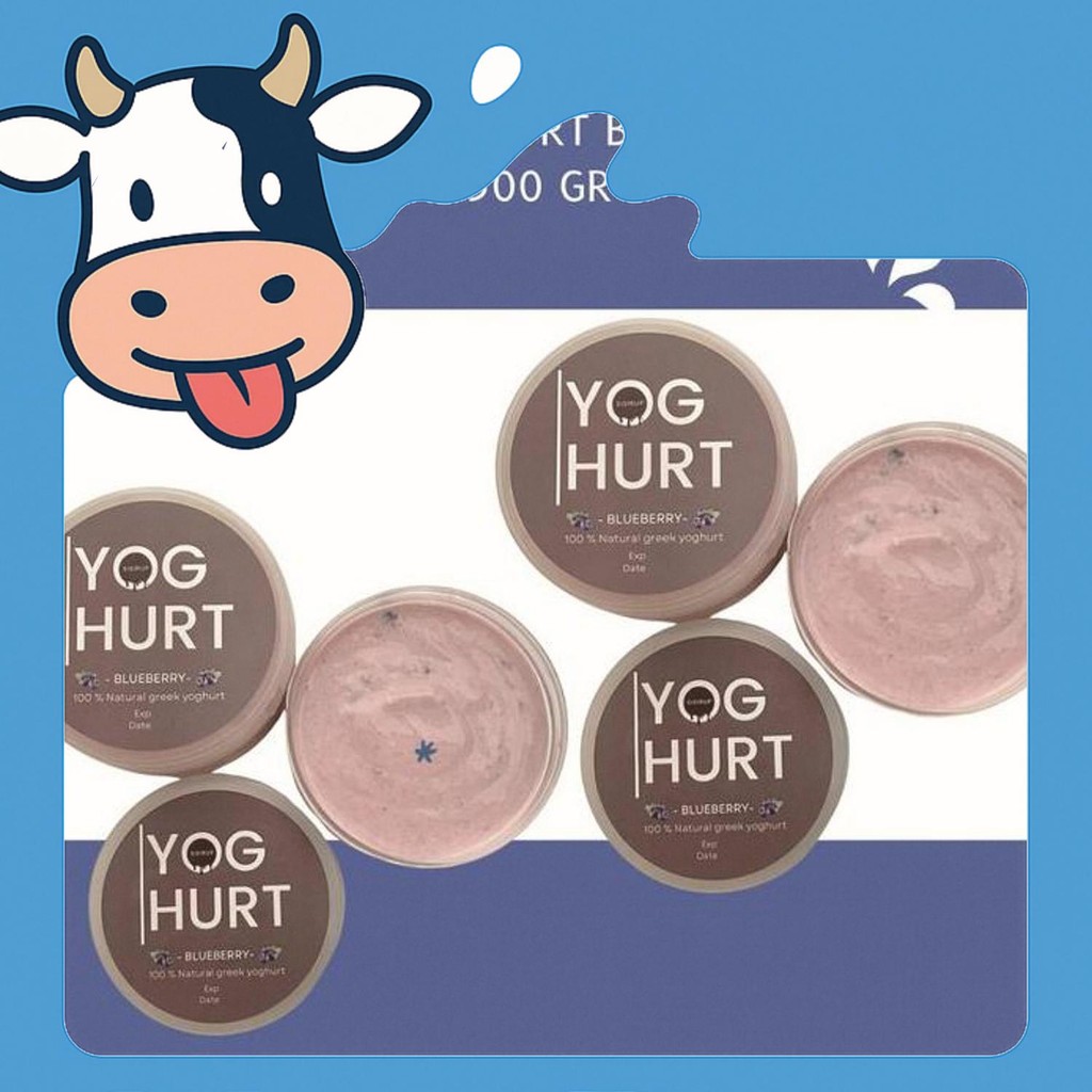 

Greek Yoghurt Blueberry/Bluberi 500Gr / Homemade Geek Yoghurt