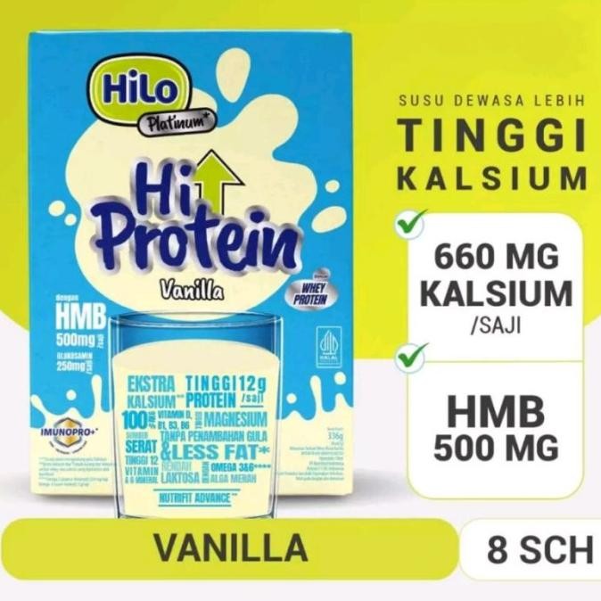 

(Expert) HiLo Platinum + HMB ( 8 Sachet) Vanilla - Susu Tinggi Protein Jaga Masa otot Usia Dewasa