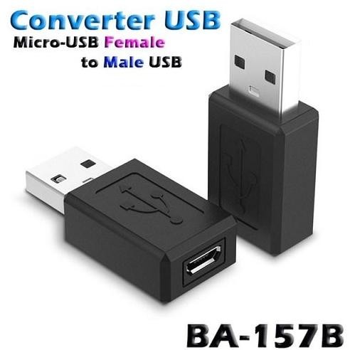 BA-157B Converter Micro USB Female to Male USB 2.0 Socket Micro-USB