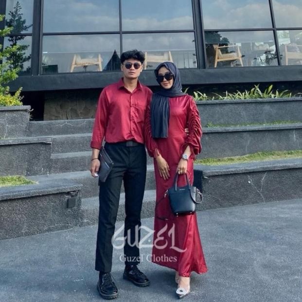 VIRAL Couple Prince Ella by Guzel Gamis Kondangan Dress Kemeja Lebaran Tunangan Gaun Wanita Pria Mus